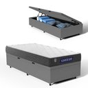 Ver imagem 1 de Cama Box Baú + Colchão Gazin de Espuma D60 Double Face Force Up Solteiro 88 cm