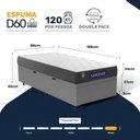 Ver imagem 3 de Cama Box Baú + Colchão Gazin de Espuma D60 Double Face Force Up Solteiro 88 cm