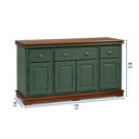 Ver imagem 4 de Balcão Buffet 4 Portas 3 Gavetas Manchester 2048 Linz Móveis - Verde Musgo/Imbuia Glazer
