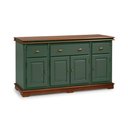 Ver imagem 1 de Balcão Buffet 4 Portas 3 Gavetas Manchester 2048 Linz Móveis - Verde Musgo/Imbuia Glazer