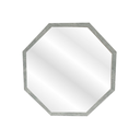 Ver imagem 2 de Espelho de Parede Oitavado Sala Decorativo Prata Marmorizado