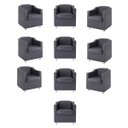 Ver imagem 1 de Kit 10 Poltronas Decorativas Consultorio Recepção Sala Cor:Cinza