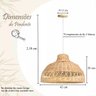 Pendente de Fibra Natural Rattan Boho Artesanal E27 Sala Nat83 - 6