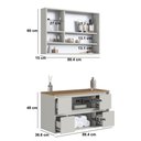 Ver imagem 4 de Conjunto Banheiro com Gabinete e Espelheira 5 Portas 4 Gavetas 88,4cm Multimóveis Crart-CON003 -