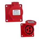 Ver imagem 1 de Tomada de Embutir Industrial 380vca Vermelho 32a 6h 3p+n+t