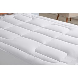 Pillow Top Casal Padrão de Micropercal 400 Fios com Manta Siliconada, 450g/m²:branco - 2
