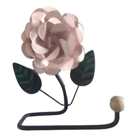 Porta Papel Higiênico de Parede em Ferro com Rosa:rosa