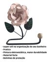 Ver imagem 2 de Porta Papel Higiênico de Parede em Ferro com Rosa:rosa