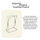 Ver imagem 3 de Suporte Porta Toalha Lavabo Toalheiro Cromo Fosco