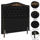 Ver imagem 5 de Cabeceira Cama Box Casal Queen 160cm com Tachas Imperial J02 Sintético Preto - Mpozenato