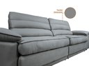 Ver imagem 6 de Sofá Niko 2,30m com Molas Retrátil Reclinável Velosuede - Netsofas - Cinza