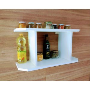 Nicho Organizador para Cozinha Porta Temperos Estante de Parede Lavanderia MDF 55cm
