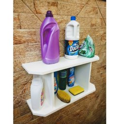 Nicho Organizador para Cozinha Porta Temperos Estante de Parede Lavanderia MDF 55cm - 6