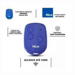 Controle para Portão Nice Linear Azul 3tb 3 Botões - 4