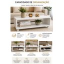 Ver imagem 5 de Mesa de Centro Baixa Decorativa Branco com Rodizios