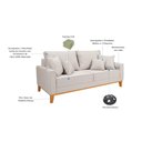 Ver imagem 6 de Sofá Beny Living Pés e Base de Madeira Linho Império Estofados