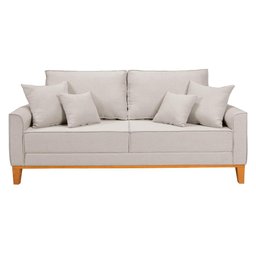 Sofá Beny Living Pés e Base de Madeira Linho Império Estofados - 2