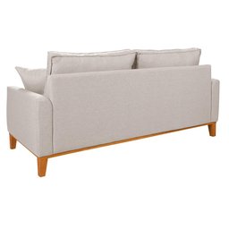 Sofá Beny Living Pés e Base de Madeira Linho Império Estofados - 5