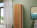 Ver imagem 7 de Armário Roupeiro 2 Gavetas 1 Porta Li051 Kappesberg Canela Branco
