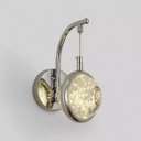 Ver imagem 1 de Arandela Led Parede 7w Saturno Globo Bolha Prata 3000k Bivolt