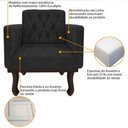Ver imagem 7 de Poltrona Decorativa Classic Pés Luiz Xv Linho Adj Decor Cinza Escuro