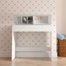Penteadeira Pequena Mesa Escrivaninha Completa 91 Cm Espelho Divisões MDP Branco 0741 - PRIME - 1