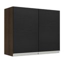 Ver imagem 1 de Armário de Cozinha Aéreo 80 cm 2 Portas Rustic/Preto Glamy Madesa