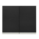 Ver imagem 7 de Armário de Cozinha Aéreo 80 cm 2 Portas Rustic/Preto Glamy Madesa