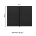 Ver imagem 3 de Armário de Cozinha Aéreo 80 cm 2 Portas Rustic/Preto Glamy Madesa