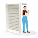 Ver imagem 3 de Armário Expositor Canaletado para Ganchos / Vitrine Loja Comércio - Cor Branco - Cód. 404