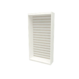 Armário Expositor Canaletado para Ganchos / Vitrine Loja Comércio - Cor Branco - Cód. 404 - 1