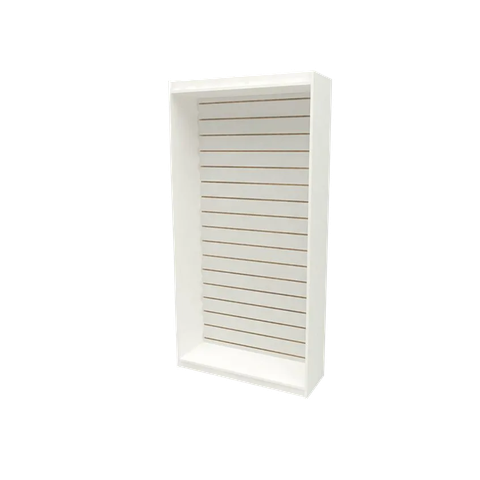 Armário Expositor Canaletado para Ganchos / Vitrine Loja Comércio - Cor Branco - Cód. 404