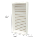 Ver imagem 2 de Armário Expositor Canaletado para Ganchos / Vitrine Loja Comércio - Cor Branco - Cód. 404