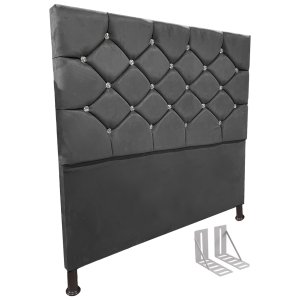 Cabeceira de Cama Box Casal Estofada Kasi + Frame - Cores