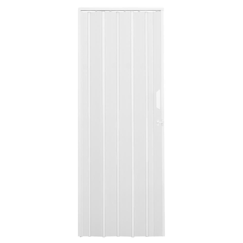 Porta Sanfonada de Pvc 135x210cm Azn - Branco Gelo Branco Gelo