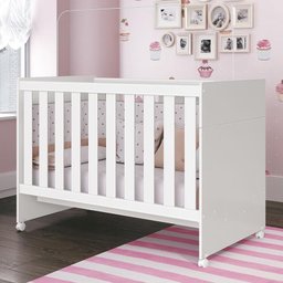 Berço Americano Katatau Branco Brilho com Colchão D18 - Reller Móveis - 2