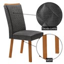 Ver imagem 4 de Conjunto com 2 Cadeiras Lisa MDF para Sala de Jantar Moderna Mobília