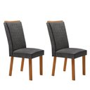 Ver imagem 1 de Conjunto com 2 Cadeiras Lisa MDF para Sala de Jantar Moderna Mobília