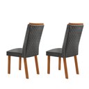 Ver imagem 2 de Conjunto com 2 Cadeiras Lisa MDF para Sala de Jantar Moderna Mobília