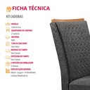 Ver imagem 5 de Conjunto com 2 Cadeiras Lisa MDF para Sala de Jantar Moderna Mobília
