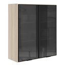 Ver imagem 1 de Armario Aereo 2 Portas Vidro MDF 80x90 cm Kali 119848 Bianco Toq Nicioli