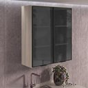 Ver imagem 6 de Armario Aereo 2 Portas Vidro MDF 80x90 cm Kali 119848 Bianco Toq Nicioli
