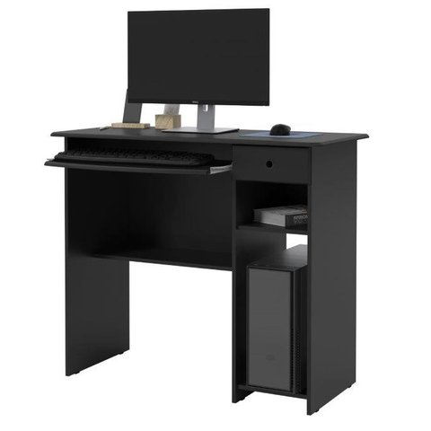 Escrivaninha computador mesa PC Viena cor Preto Black