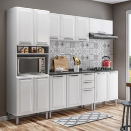 Armário de Cozinha Completa Itatiaia Tarsila de Aço com Balcão 13 Portas 2 Gavetas Branco - 2