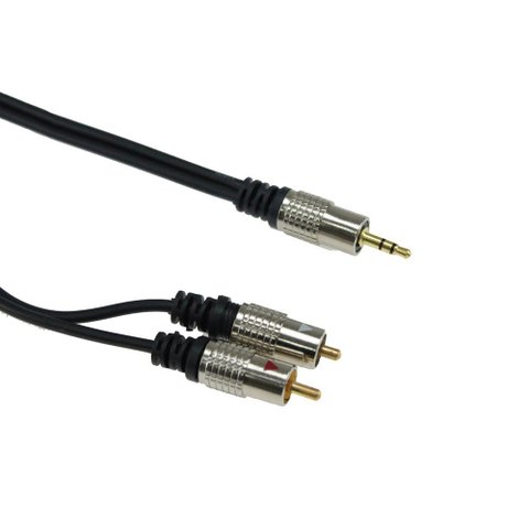 Cabo P2 Rca 5 Metros Auxiliar Audio Som Tblack