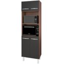 Ver imagem 1 de Paneleiro 4 Portas 197x60cm 9170 Savana Preto Mobbs