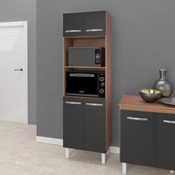 Paneleiro 4 Portas 197x60cm 9170 Savana Preto Mobbs - 6