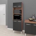Ver imagem 6 de Paneleiro 4 Portas 197x60cm 9170 Savana Preto Mobbs