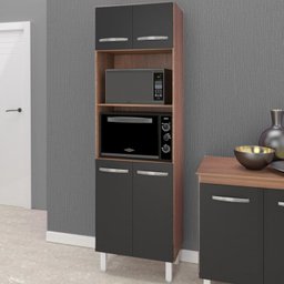 Paneleiro 4 Portas 197x60cm 9170 Savana Preto Mobbs - 2