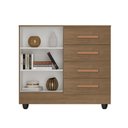 Ver imagem 4 de Guarda Roupa Casal Capela e Cômoda 4 Gavetas 2 Portas Lite Carvalho Oak – Móveis Leão